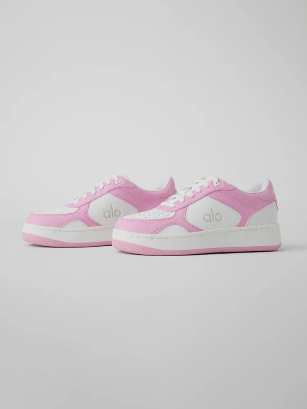 Alo Pink & White Low-Top Sneakers
